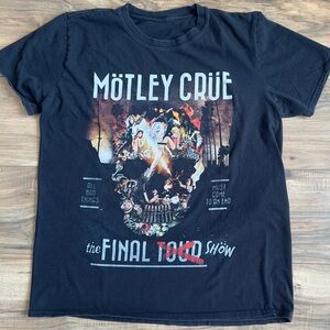 Vintage Motley Crue Final Tour Show Black Graphic T-Shirt